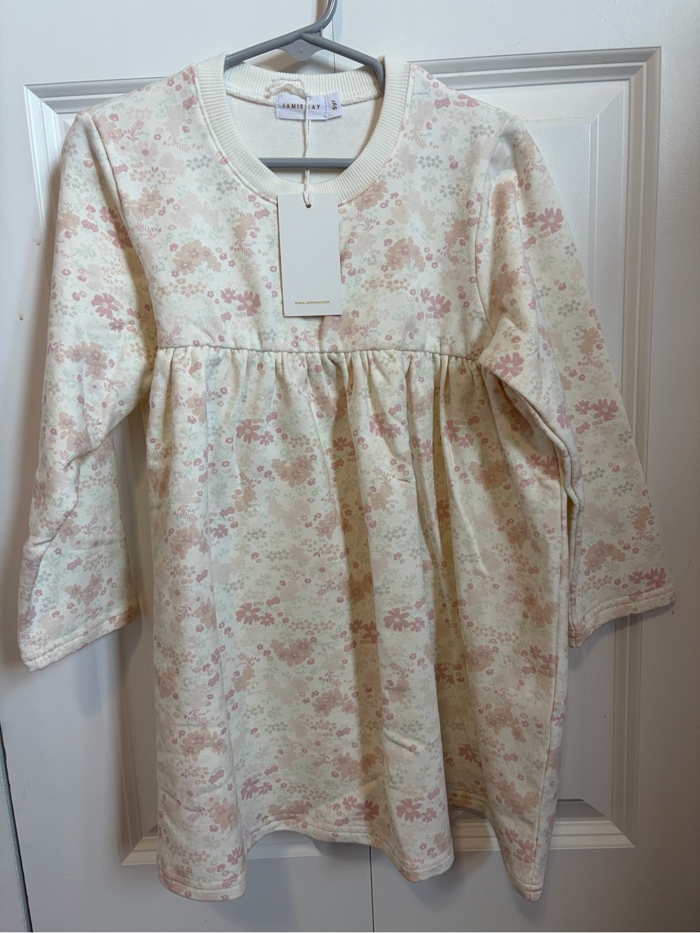 Jamie Kay  sweatshirt Dress - Cream & Blush Pink